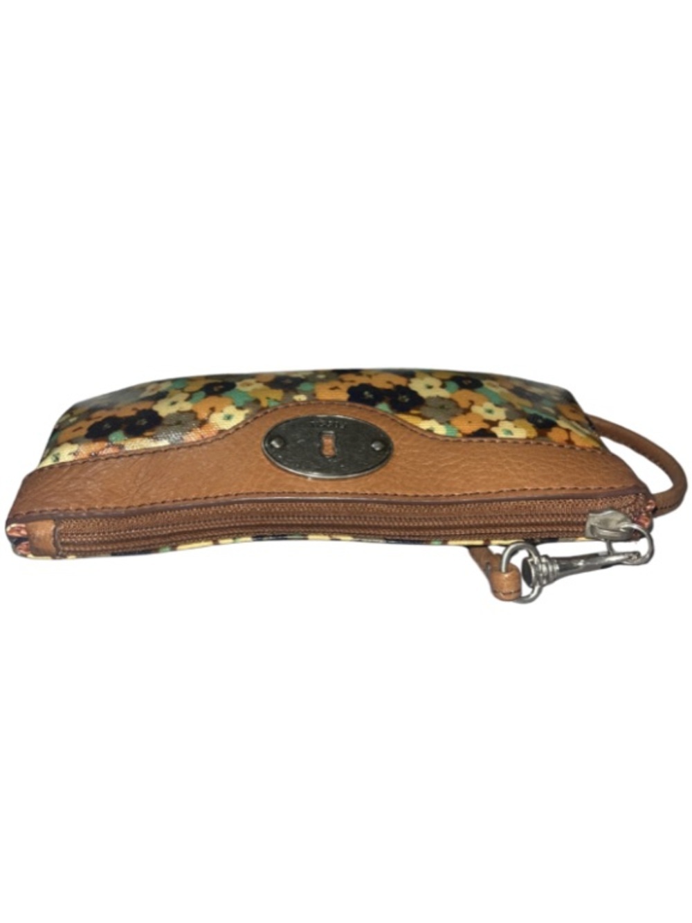 Vintage Fossil Key-Per Floral
Coated Canvas Wristlet Wallet
Brown Leather Trim - Picture 2 of 8